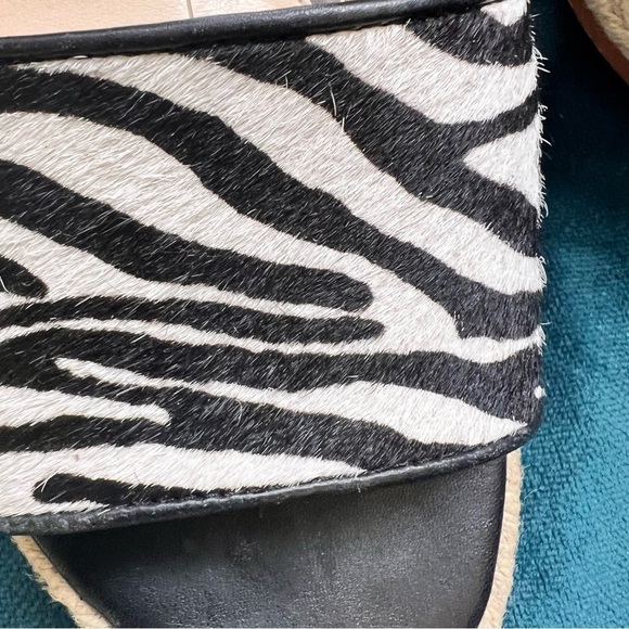 Vince Camuto Kathalia Espadrille Platform  Sandal Calf Hair Zebra Print Size 8 - Picture 9 of 15